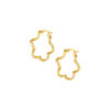 TOMEI Lusso Italia Minimalist Wavy Hoop Earrings, Yellow Gold 916