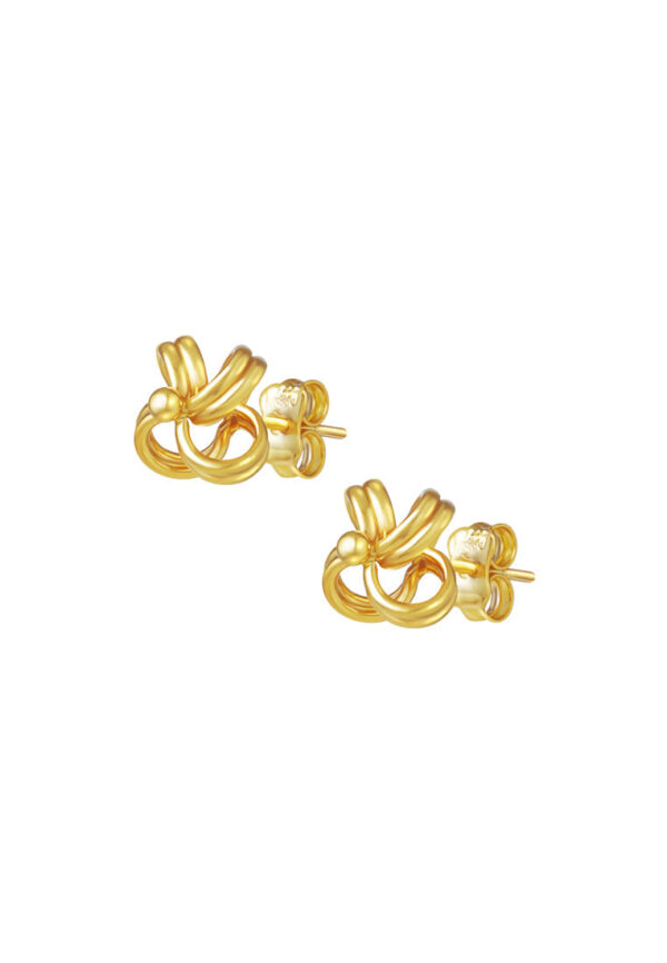 TOMEI Lusso Italia Knotted Flower Earrings, Yellow Gold 916