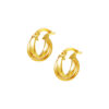 TOMEI Lusso Italia Overlapping Hoop Earrings, Yellow Gold 916