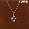 TOMEI Music Note Pendant, White Gold 585