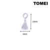 TOMEI Handbag Charm, White Gold 585