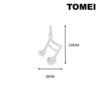 TOMEI Music Note Pendant, White Gold 585