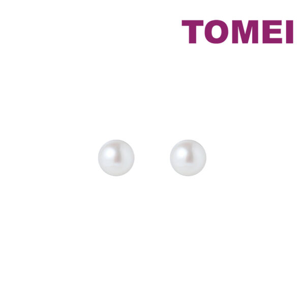 TOMEI Pearlfect Love Earrings(5mm), Rose Gold 750