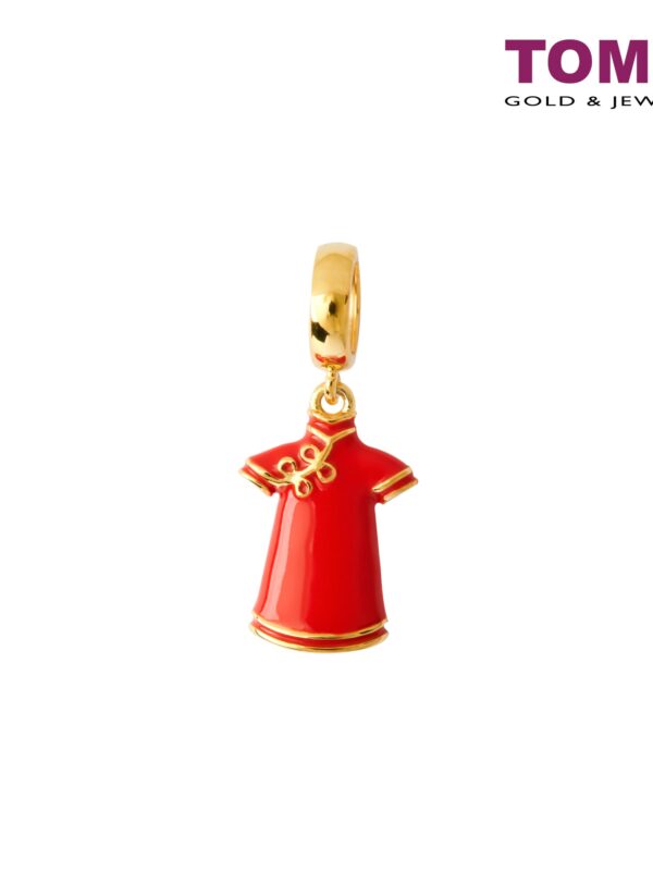 TOMEI Lovely Qipao Charm 1 Malaysia, Yellow Gold 916