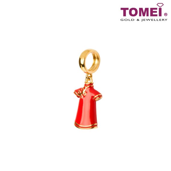 TOMEI Lovely Qipao Charm 1 Malaysia, Yellow Gold 916