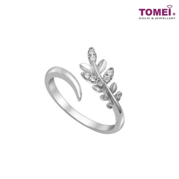 TOMEI Alunan Kasih Ring, Diamond White Gold 585 (R4863)
