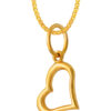 TOMEI Open Heart Dangling Pendant, Yellow Gold 916