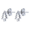 TOMEI Christmas Tree Earrings, White Gold 585