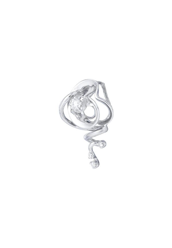TOMEI Petal Inspired Diamond Pendant, White Gold 375