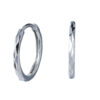 TOMEI Laser Loop Earrings, White Gold 585