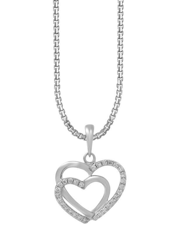 TOMEI Art Of Love Diamond Pendant Set, White Gold 585