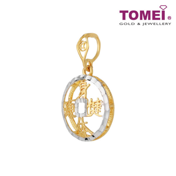 TOMEI Dual Tone Pendant, Yellow Gold 916