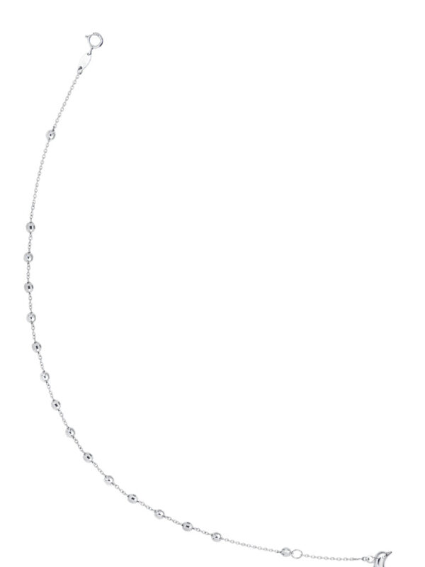 TOMEI Dolphin Anklet, White Gold 585