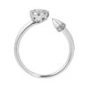 TOMEI Diamond Open Ring, White Gold 375