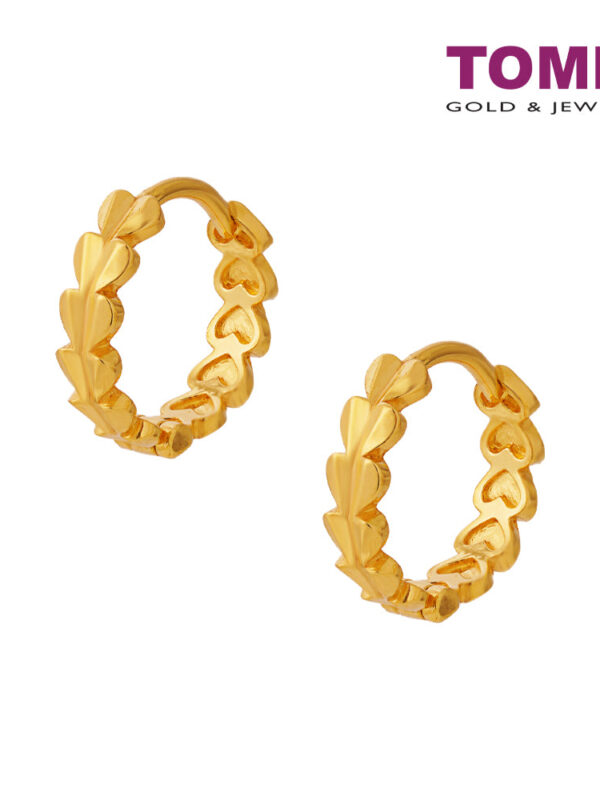 TOMEI Lovely Hoop Earrings, Yellow Gold 916