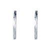 TOMEI Laser Loop Earrings, White Gold 585