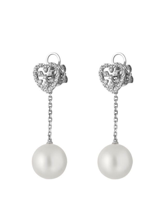 TOMEI Precious Pearl Earrings, White Gold 750 (E2159)