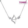 TOMEI Cupid's Arrow Diamond Necklace, White Gold 375