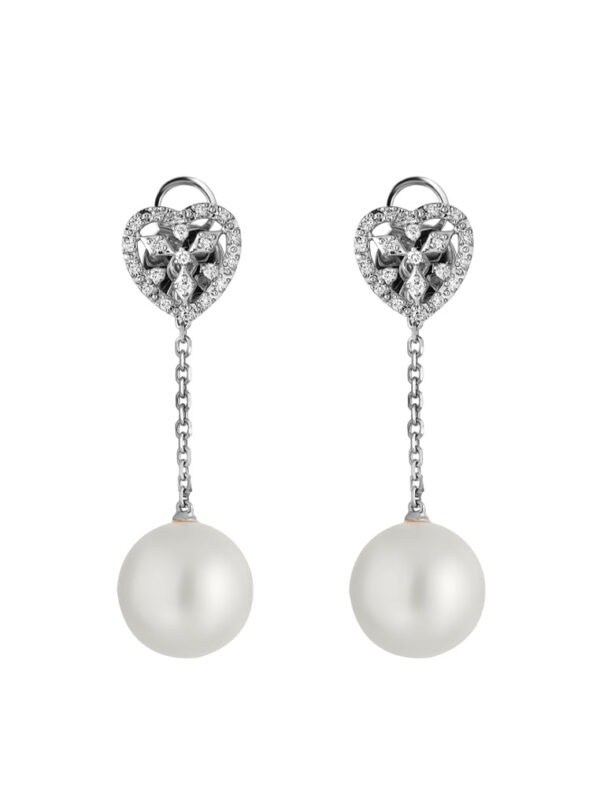 TOMEI Precious Pearl Earrings, White Gold 750 (E2159)
