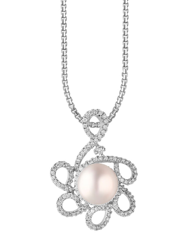 TOMEI Pearl Diamond Pendant, White Gold 750 (PP0006546)