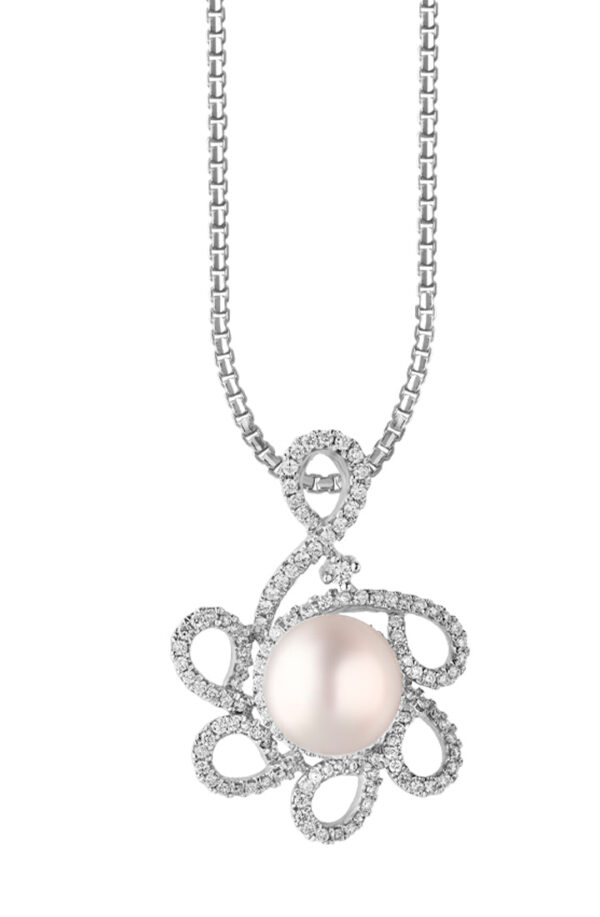 TOMEI Pearl Diamond Pendant, White Gold 750 (PP0006546)