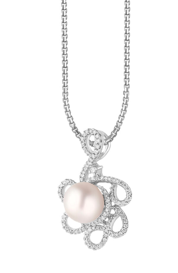 TOMEI Pearl Diamond Pendant, White Gold 750 (PP0006546)