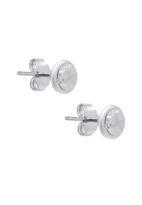 TOMEI Belly Button Earrings, White Gold 585