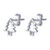 TOMEI Christmas Tree Earrings, White Gold 585