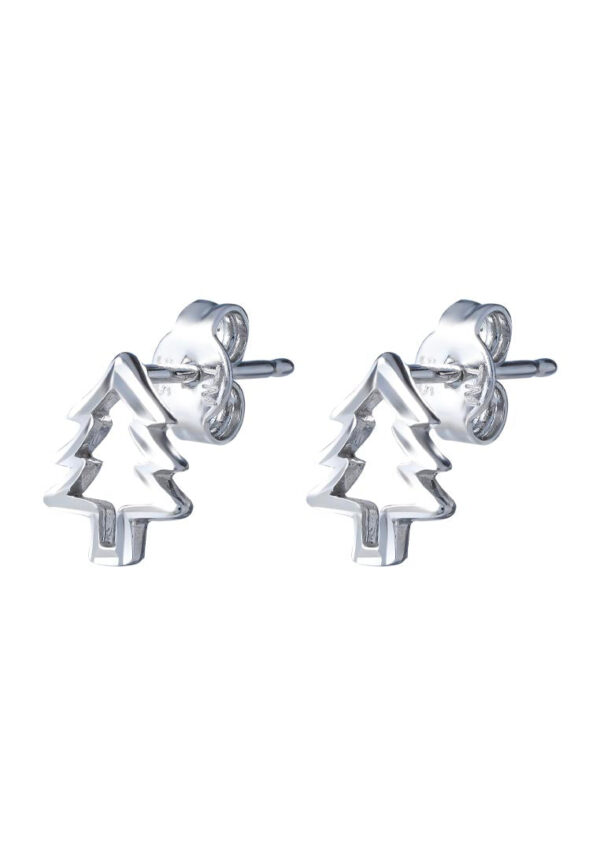 TOMEI Christmas Tree Earrings, White Gold 585