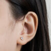 TOMEI Earrings, White Gold 375