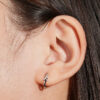 TOMEI Diamond Hoop Earrings, White Gold 585