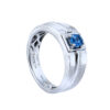 TOMEI Homme Collection Sapphire Men Ring, Silver+Palladium