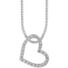 TOMEI Only Love Diamond Pendant Set, White Gold 585
