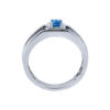 TOMEI Homme Collection Sapphire Men Ring, Silver+Palladium