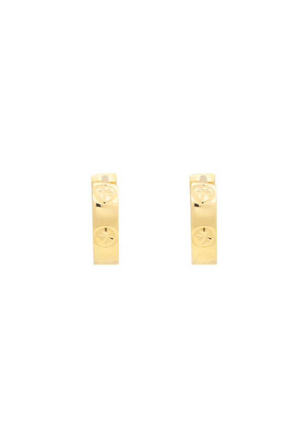 TOMEI Loop Earring, Rose/Yellow Gold 585