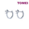 TOMEI Flower Loop Earrings, White Gold 585