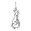 TOMEI Money Bag Pendant, White Gold 375