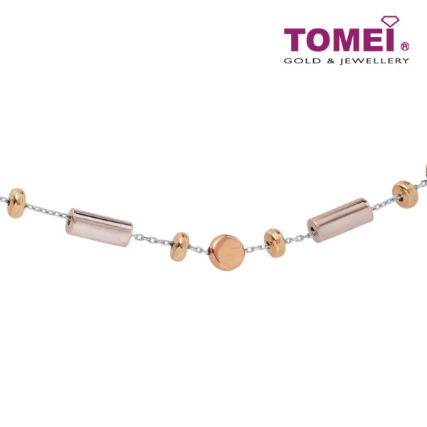 TOMEI Candies Bracelet, White+Rose Gold 585