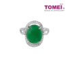 TOMEI Oval Jade Ring | Jades of Harmony Collection | White Gold 750