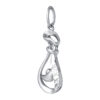 TOMEI Money Bag Pendant, White Gold 375