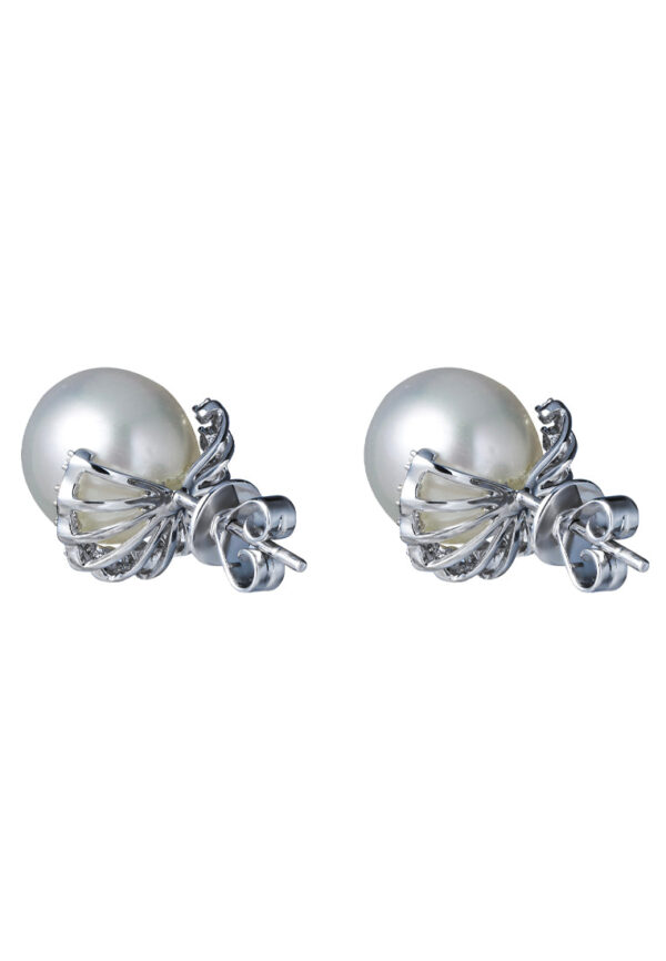 TOMEI Pearl Earrings, White Gold 750
