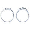 TOMEI Entwined Heart Stackable Diamond Ring, White Gold 375