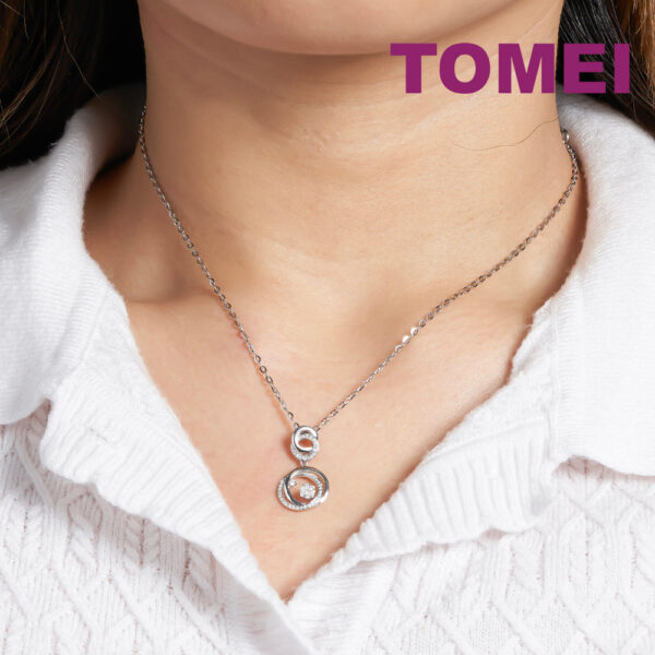 TOMEI Diamond Pendant, White Gold 750