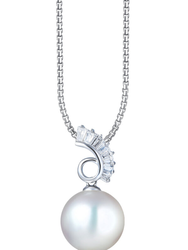 TOMEI Pearl Pendant, White Gold 750