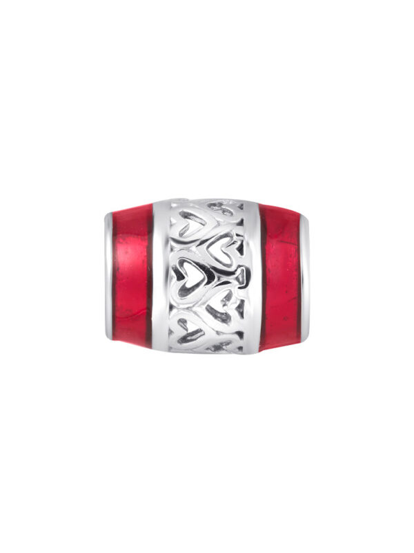 TOMEI Charm of Barrel with Interlaced Love Vibes | White Gold 585 (14K) (P5648)