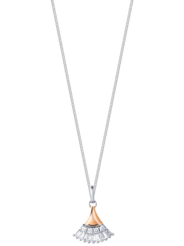 TOMEI Diamond Pendant Set Of Happiness, White Gold 585