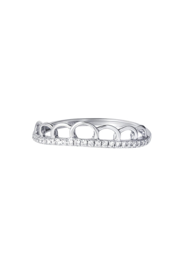 TOMEI Pavo Collection Diamond Ring, White Gold 375