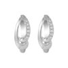 TOMEI Diamond Loop Earrings, White Gold 585