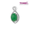 TOMEI Oval Jade Pendant | Jades of Harmony Collection | White Gold 750