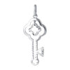 TOMEI Key Pendant, White Gold 375